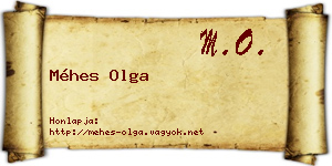 Méhes Olga névjegykártya